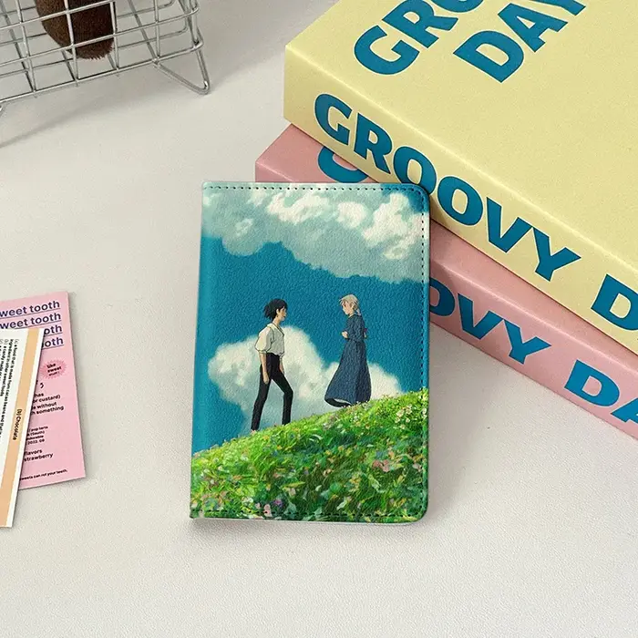 Porte-passeport d'anime japonais, esthétique, extraits de films, portefeuille de passeport, essentie