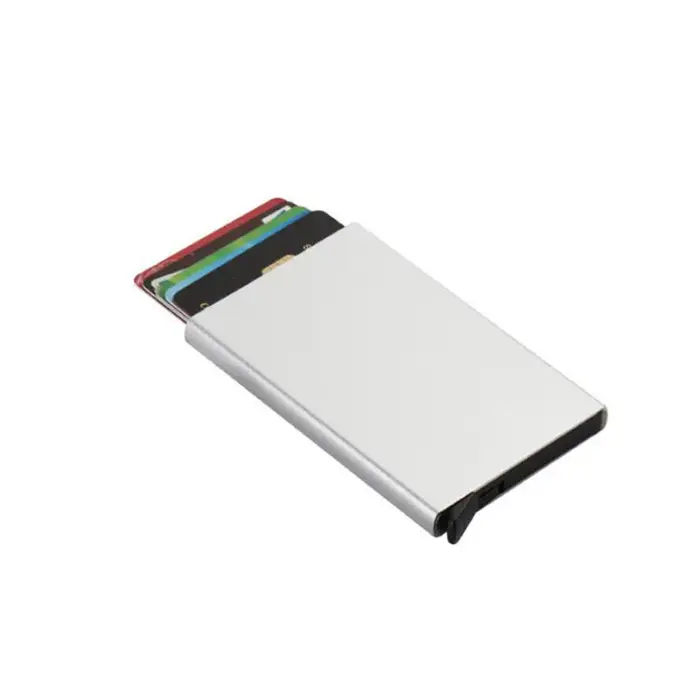 Porte-cartes pour hommes, 1 pièce, blocage RFID, en aluminium, portefeuille fin, sac à monnaie, anti