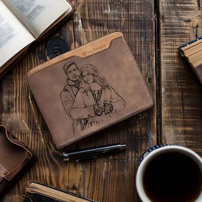 Portefeuille photo personnalisé pour homme