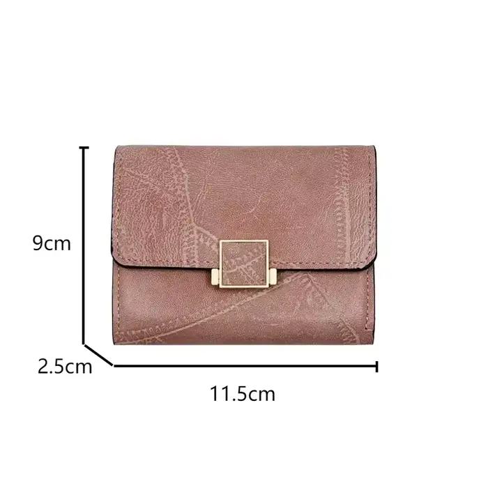 Femmes portefeuille Vintage court en cuir petit sac à main Mini femme mode multi-carte porte-carte porte-monnaie multi-fonctionnel pochette