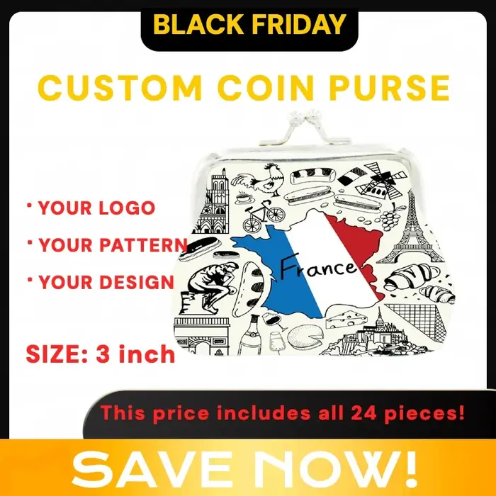 Porte-monnaie en cuir PU personnalisé