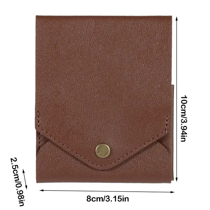 Portefeuille Compact multifonctionnel étanche en cuir PU fait à la main