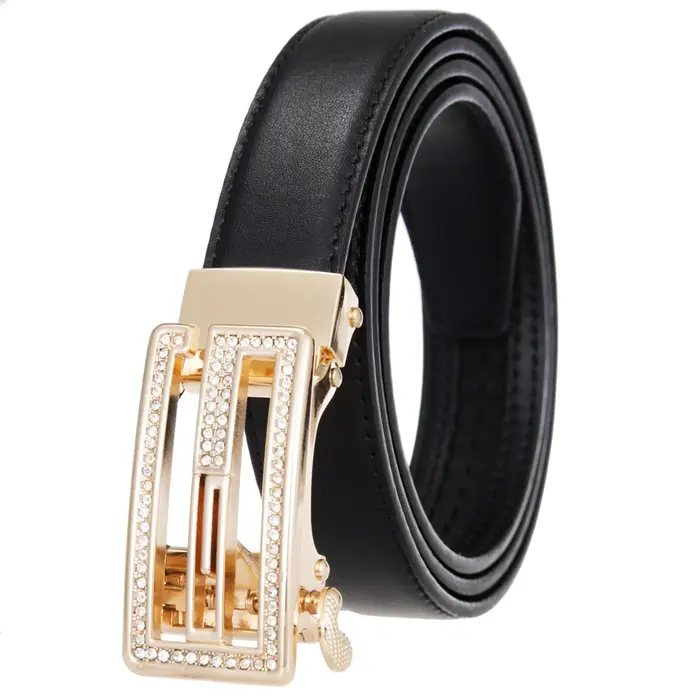 Nouvelle ceinture pour femme en cuir véritable, ceinture de luxe de créateur, boucle réglable, ceint