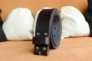 Sogefimen ceinture pour hommes sans boucle une pièce ceintures en cuir pleine fleur