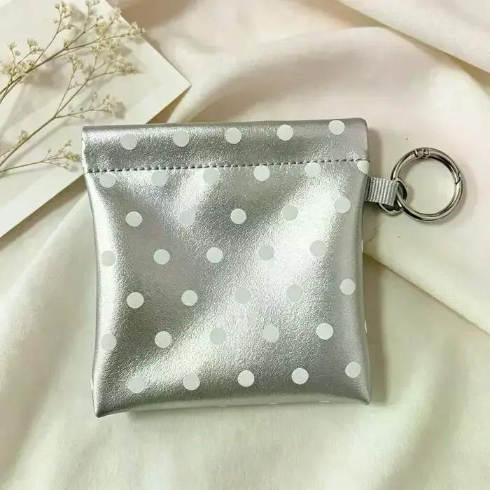 Porte-monnaie en cuir PU à pois