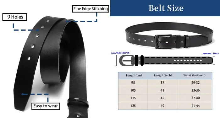 Maikun hommes tenue décontractée ceinture alliage boucle ardillon