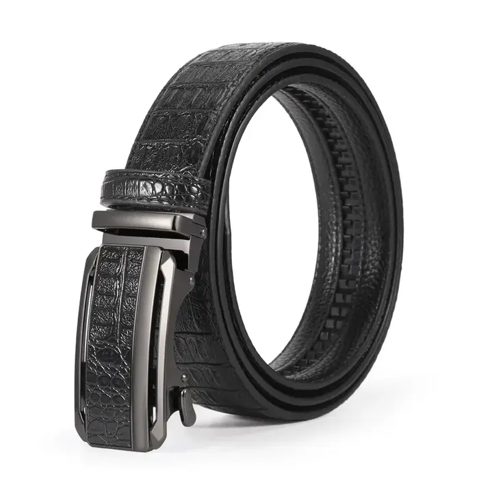 Ceinture d'affaires à boucle carrée pour hommes