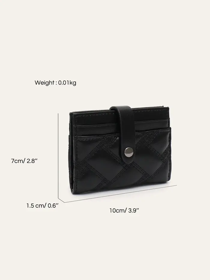CEZIRA élégant porte-carte de crédit en cuir PU mode femme à deux volets court portefeuille multi-fentes pour cartes fonctionnel Portable sac à main