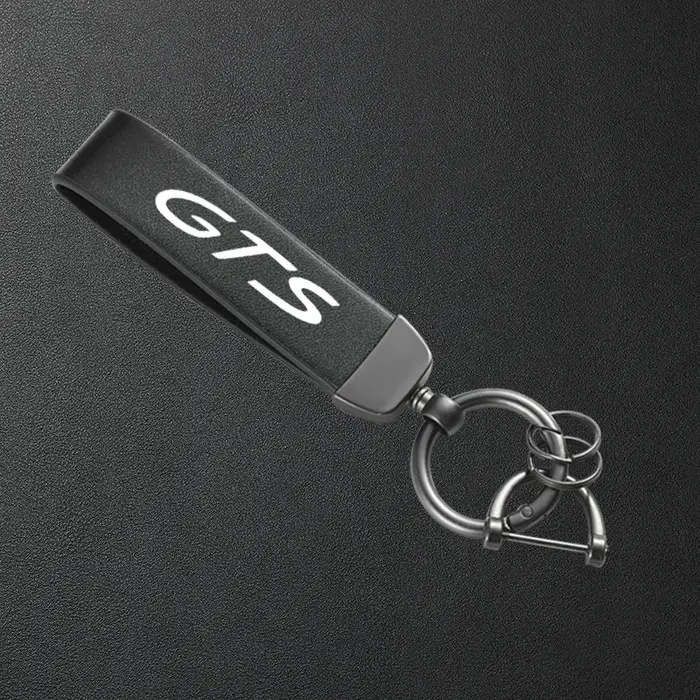 Porte-clés en cuir de haute qualité pour Porsche GTS Cayenne Cayman Panamera Macan 911 718 928 901 930