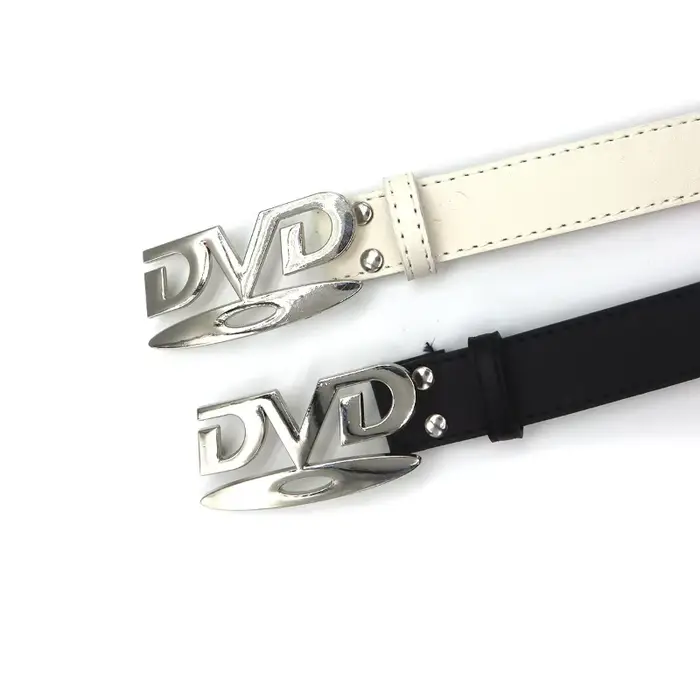 Ceinture unisexe à boucle DVD nostalgique