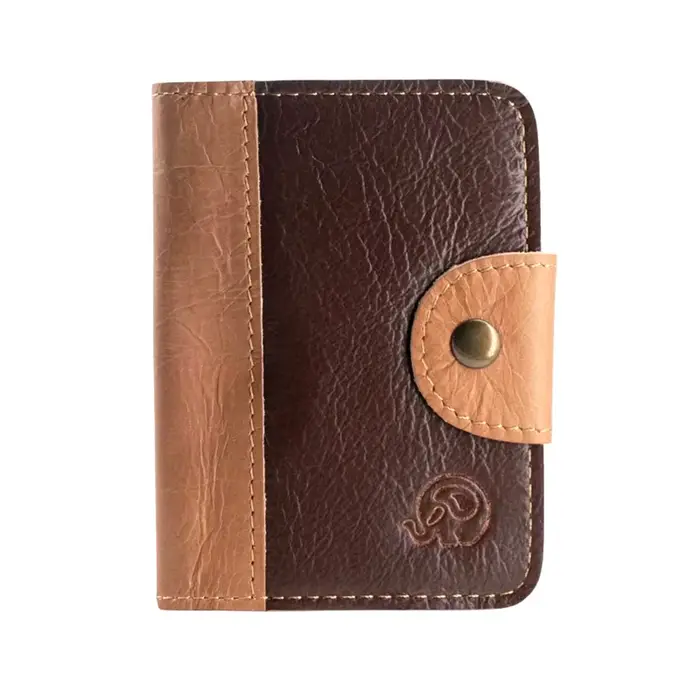 Porte-cartes en cuir véritable pour hommes