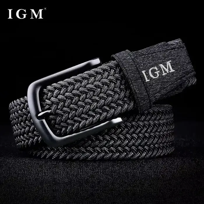 Ceinture élastique tressée pour hommes