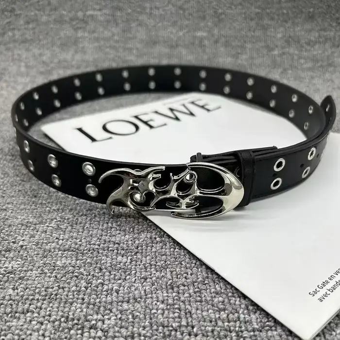Ceinture Punk en cuir PU ajouré Y2K pour hommes et femmes