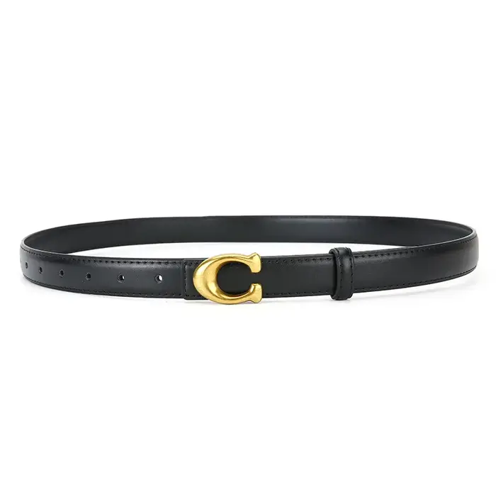 Ceinture en cuir de luxe pour femme avec boucle en alliage de créateur, idéale pour jeans, pantalons