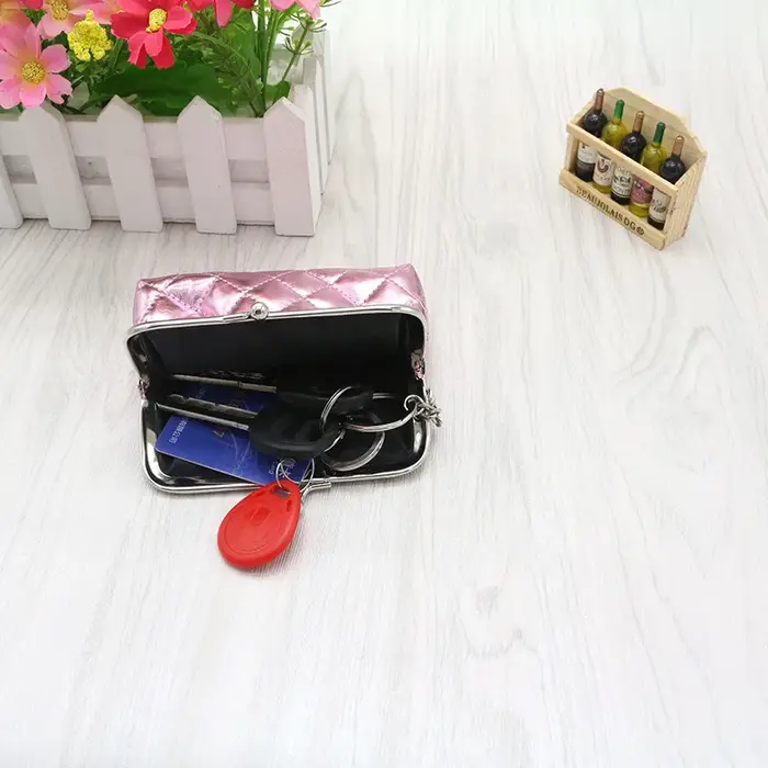 Porte-monnaie en cuir PU à impression géométrique pour femmes