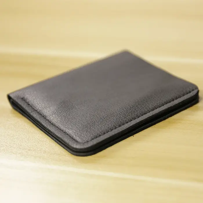 Portefeuille en cuir véritable pour hommes, décontracté, design de luxe, court, porte-cartes mince,