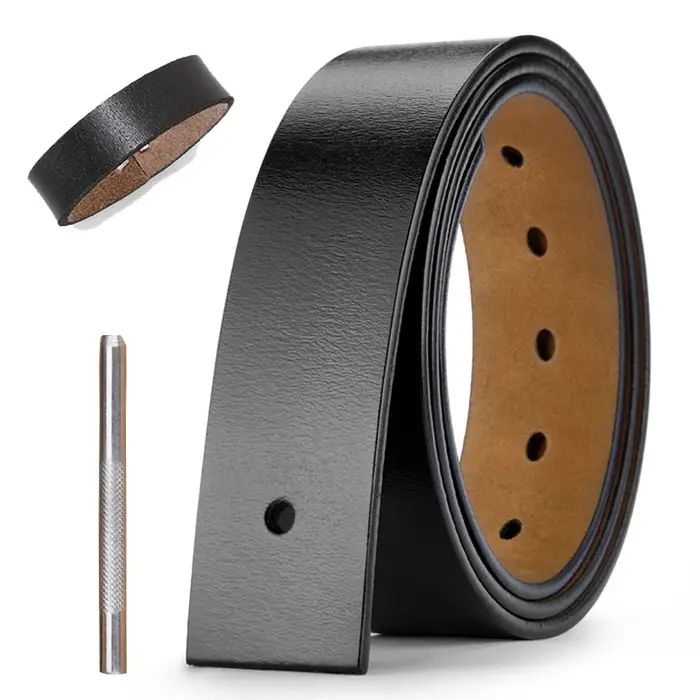 Ceinture en cuir véritable pour hommes