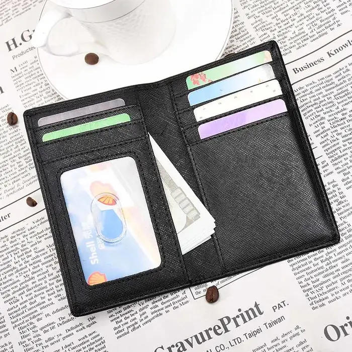 Saffiano – porte-cartes en cuir pour hommes, initiales personnalisées, étui pour cartes d'identité, 