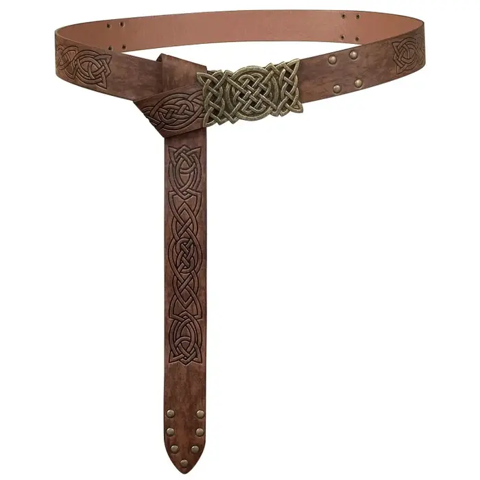 Ceinture à rivets nordiques en cuir PU pour hommes