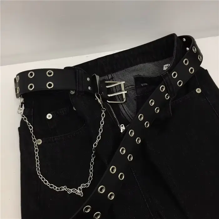 Ceintures en alliage pour femmes, chaîne de luxe pour cuir véritable, nouveau Style, boucle ardillon