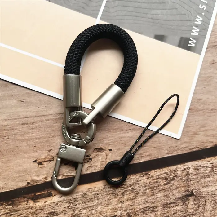 Porte-clés lanière en métal lourd, pendentif pour chaîne Mobile, lanière courte, accessoire cellulai