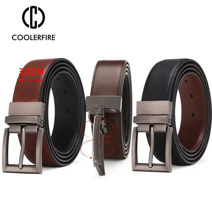Ceinture réversible décontractée de haute qualité pour homme