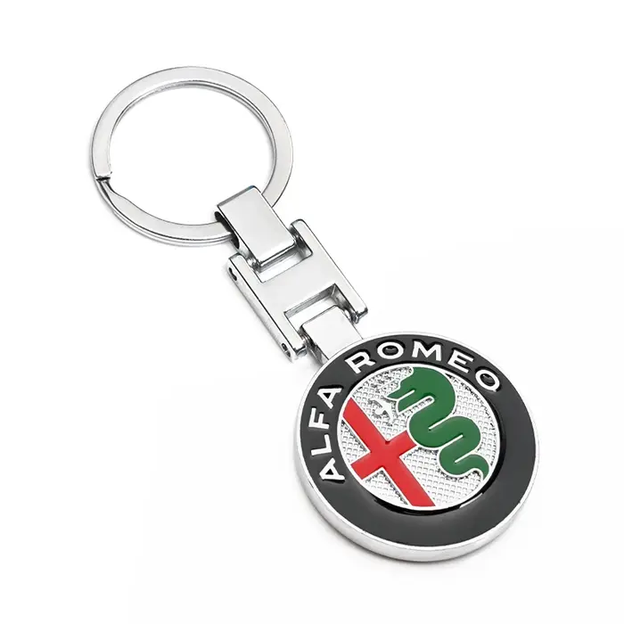 Porte-clés avec Logo de voiture en métal haut de gamme, accessoires d'intérieur automobile pour Alfa