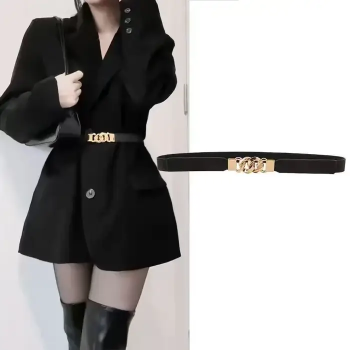 Ceinture élastique rétro pour femmes