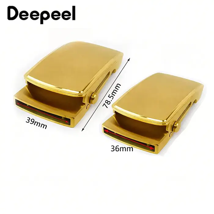 Boucle de ceinture en acier inoxydable 36mm/39mm, fermoir à roulettes en laiton massif, boucles automatiques sans dents, accessoires de tête en cuir