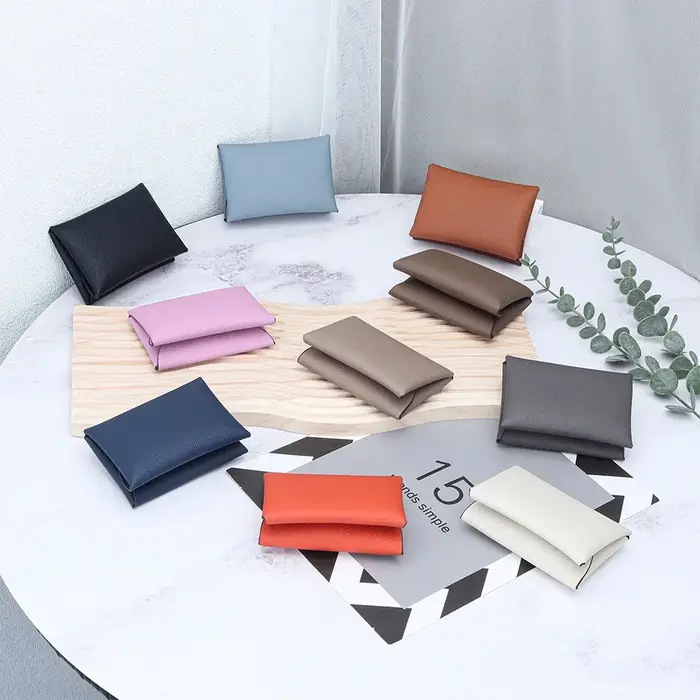 Mini porte-monnaie en cuir véritable
