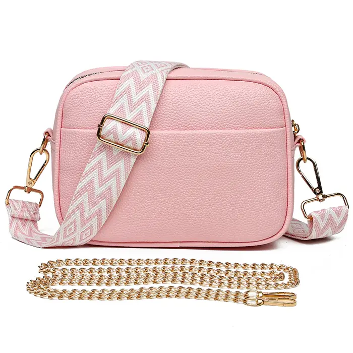 Sac à bandoulière en cuir pour femme, sac à bandoulière avec 2 sangles, sacs à main simples et solid