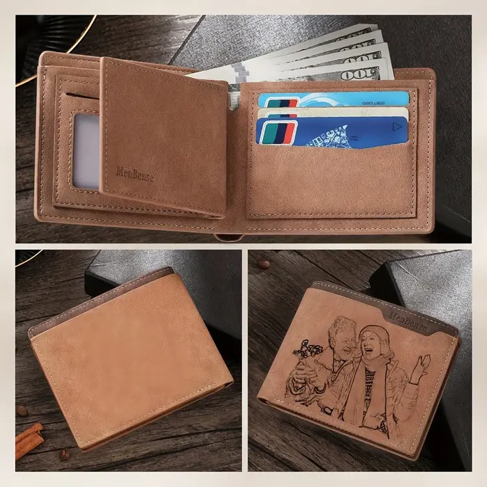 Portefeuille photo personnalisé pour homme