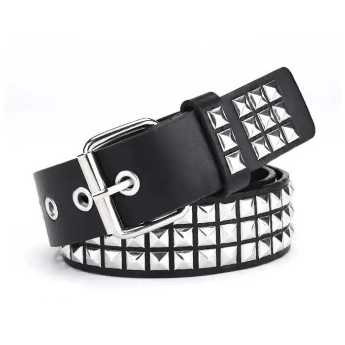 Ceinture à rivets en métal lourd pour femmes