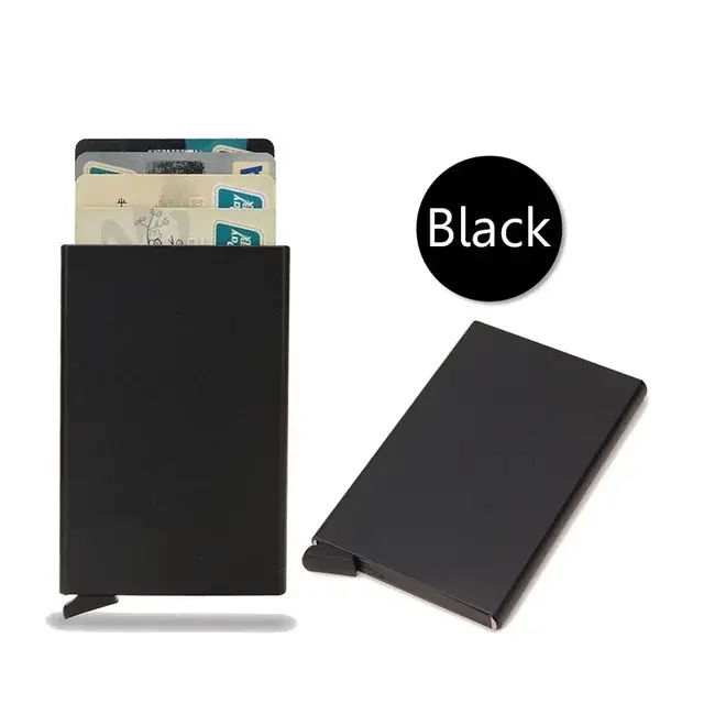 Portefeuille intelligent porte-carte en métal mince mince hommes femmes portefeuilles Pop Up minimal