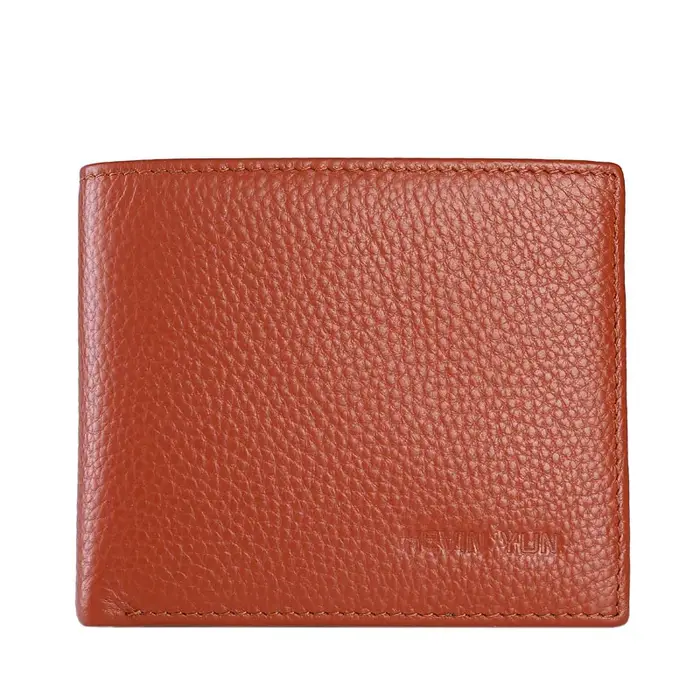 Portefeuilles pour hommes à la mode, en cuir véritable, design court, portefeuille à double rabat pour homme, porte-cartes d'identité et de crédit