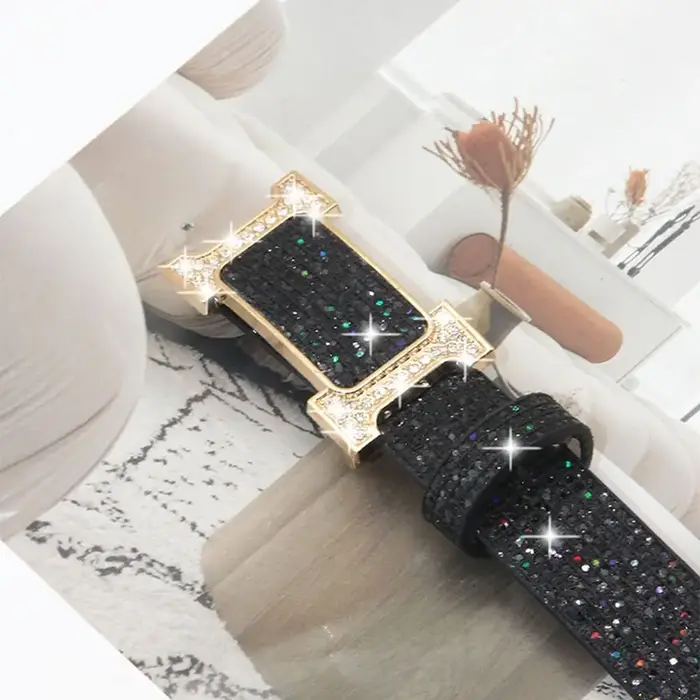 Ceinture en cuir PU pour femmes