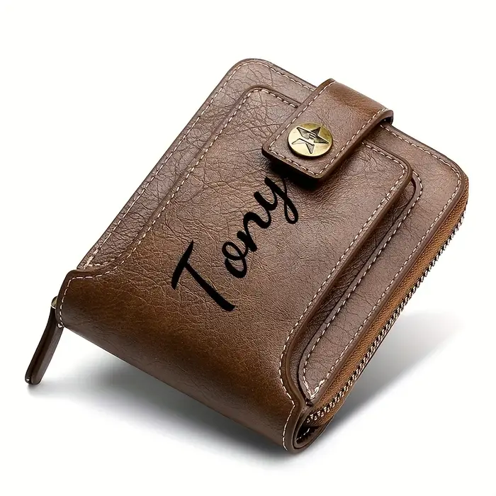 Portefeuille pour hommes avec nom personnalisé