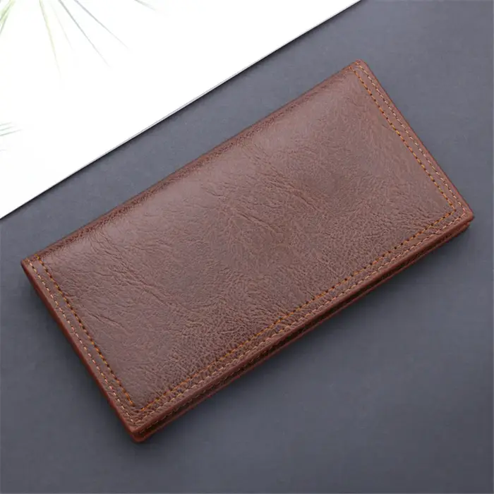 Portefeuilles longs en cuir PU pour hommes