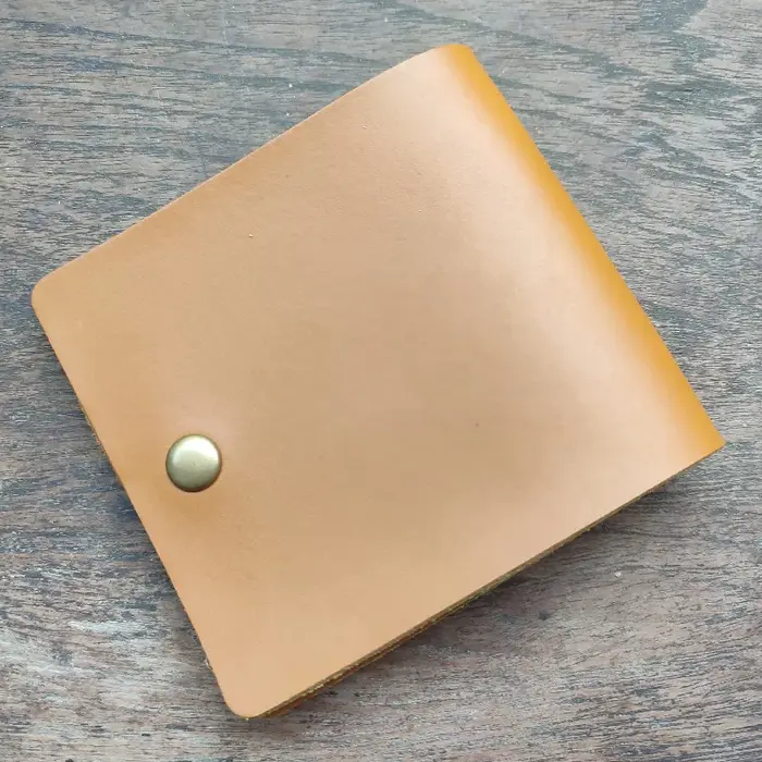 Portefeuille en cuir de vachette pour hommes et femmes, porte-monnaie fin, sac à main fait main, cui