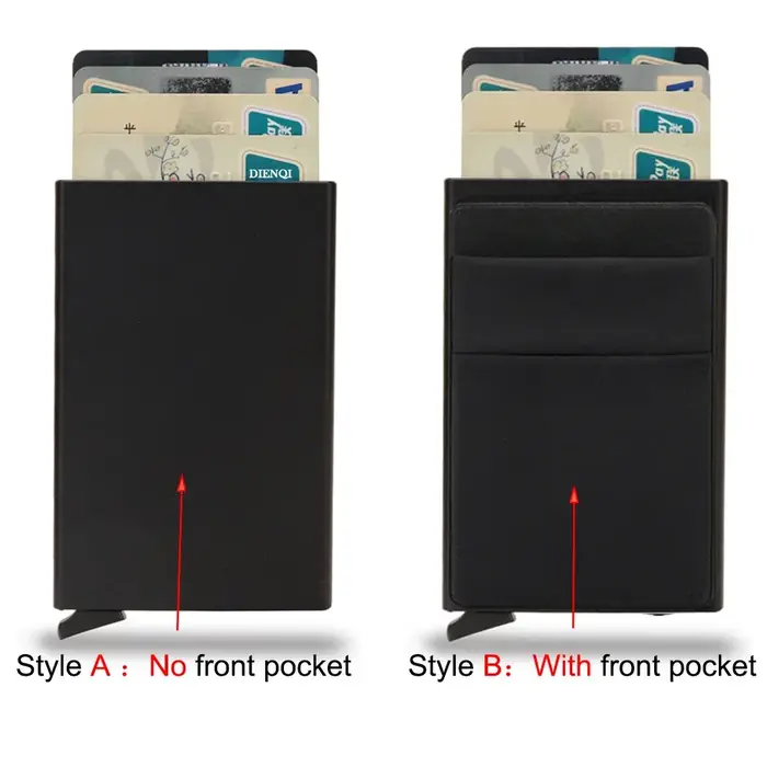 Rfid portefeuille intelligent porte-carte en métal mince