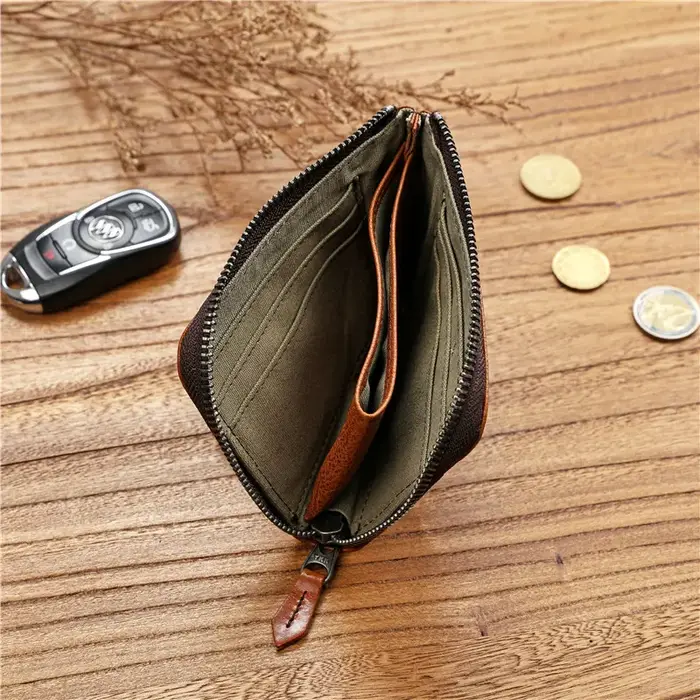 Portefeuille en cuir véritable pour hommes et femmes