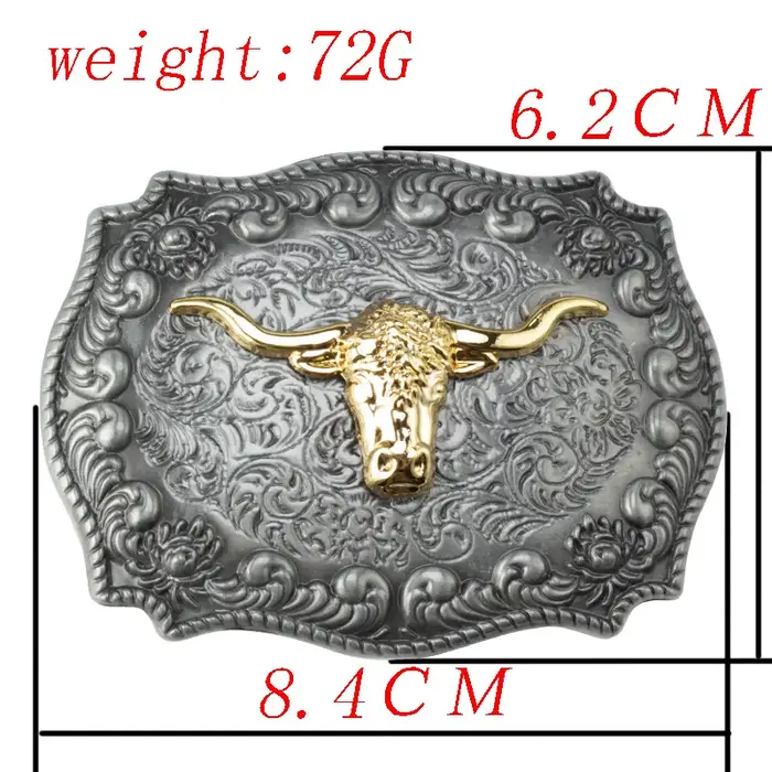 Boucle de ceinture en métal bicolore