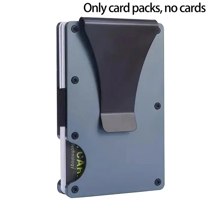 Portefeuille minimaliste pour hommes et femmes - Portefeuille fin anti-RFID, résistant aux rayures, 