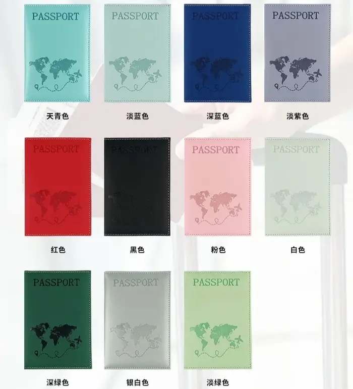 Porte-passeport en PU, couverture de passeport pour billets, housse de protection pour passeport de