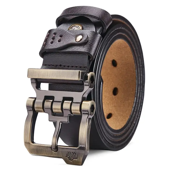 Ceinture en cuir véritable pour hommes