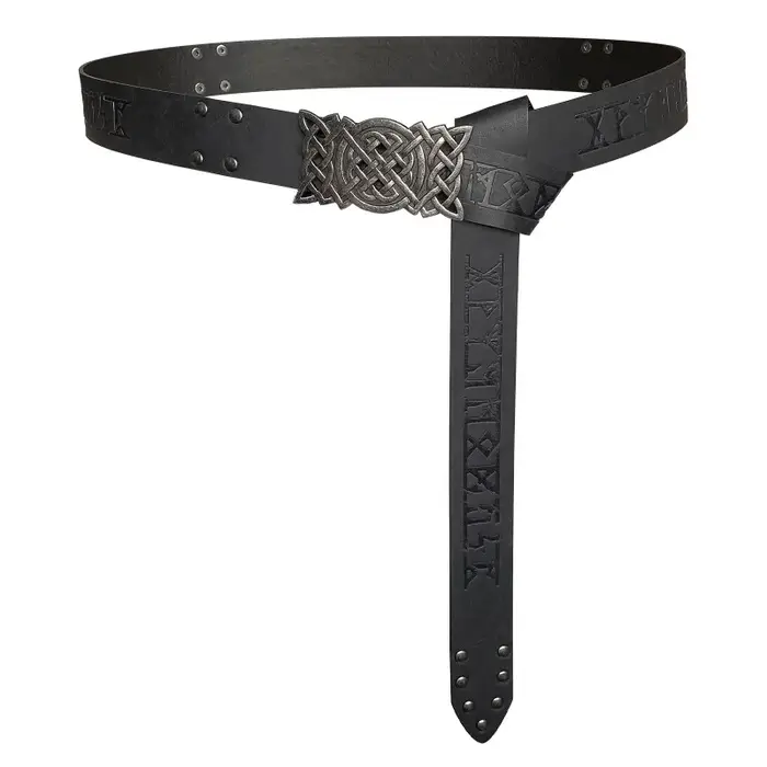 Ceinture à rivets nordiques en cuir PU pour hommes