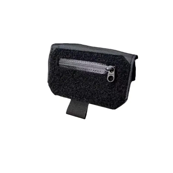 Portefeuille de ceinture noir mince antivol, sac banane compact avec pochette cachée pour documents,