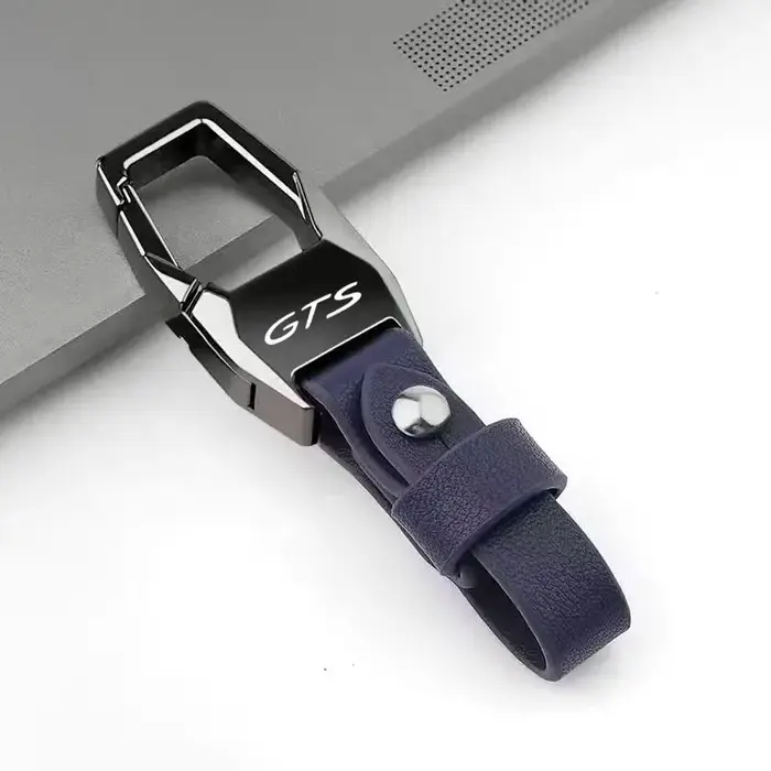 Porte-clés en cuir pour Porsche Panamera Cayenne Taycan 911 718