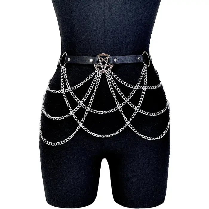 Femmes mode ceinture chaîne Style de rue