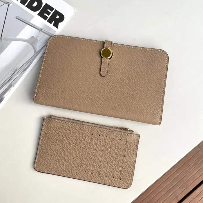 Portefeuille long en cuir véritable pour femmes, porte-passeport de grande capacité, portefeuille pl